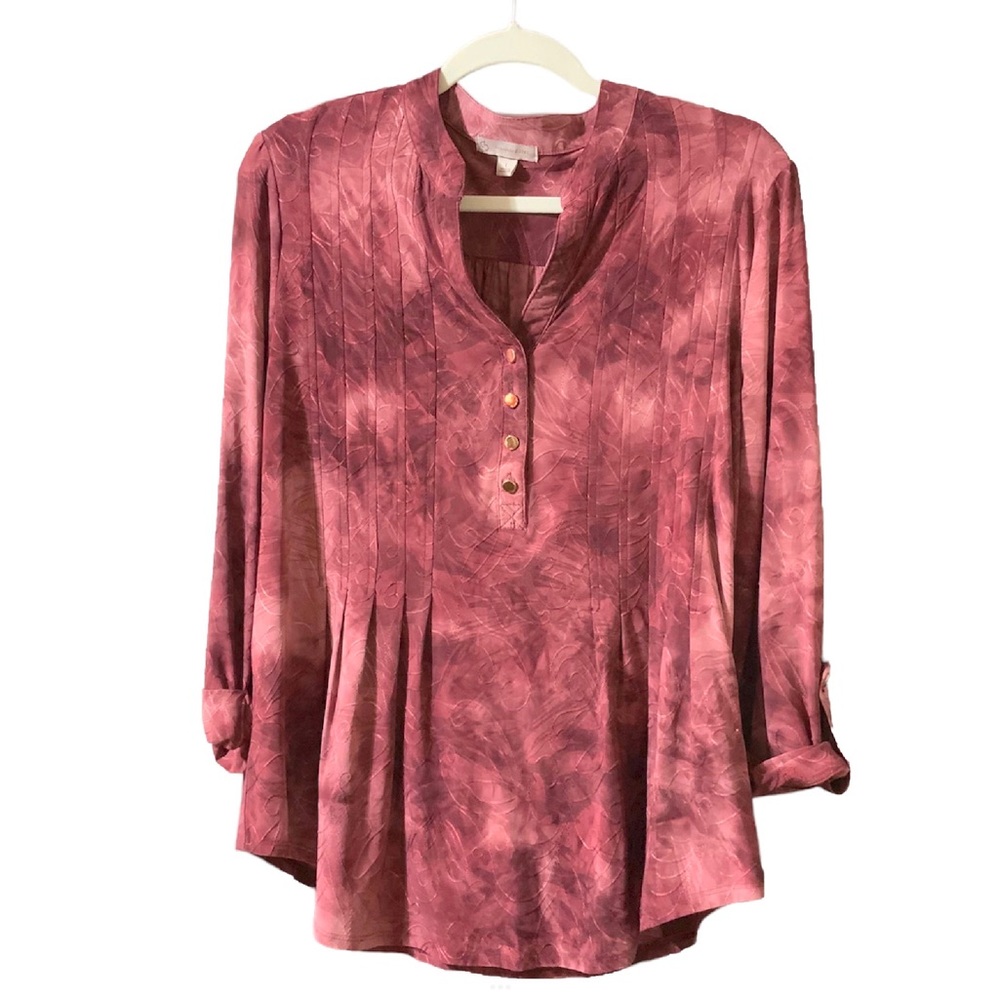 Comfy Mauve Tie Dye Top Size Large